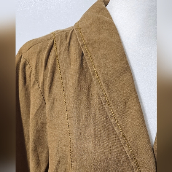 J. Jill | Classic Brown Linen Blazer - Picture 13 of 15
